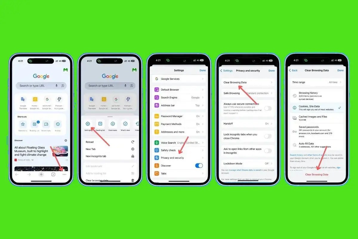 Clear Your iPhone Cache in Chrome