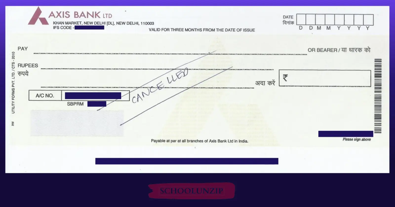 Cancelled Cheque