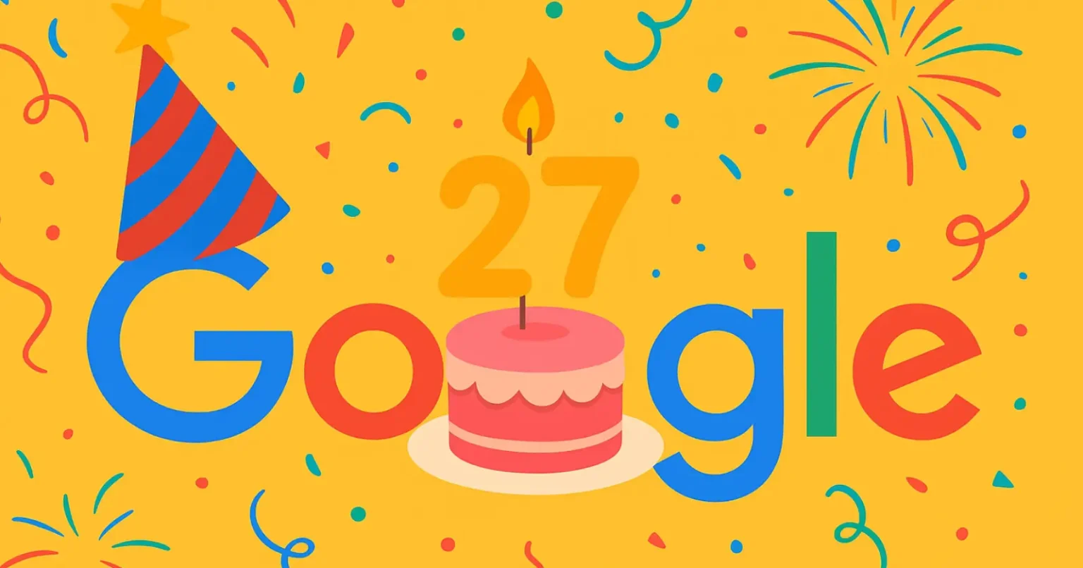 Google’s 27th Birthday – Celebrating in a Unique Way with a Nostalgic Logo Google’s 27th Birthday