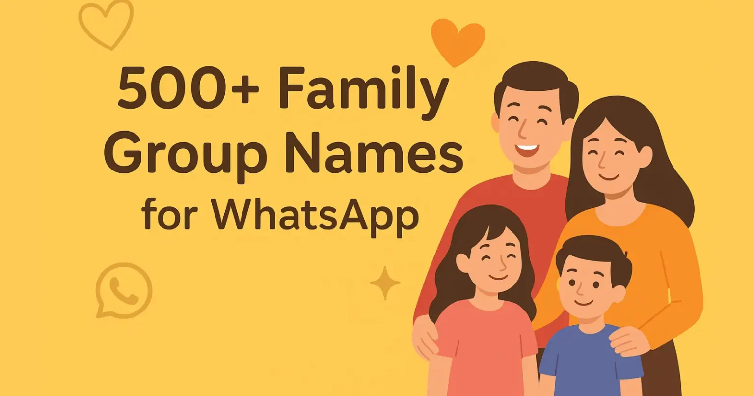 Creative Family Group Names for WhatsApp