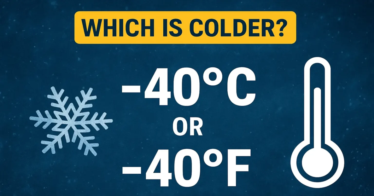 Which Is Colder: Minus 40°C or Minus 40°F? The Surprising Truth Explained Which Is Colder: Minus 40°C or Minus 40°F? The Surprising Truth