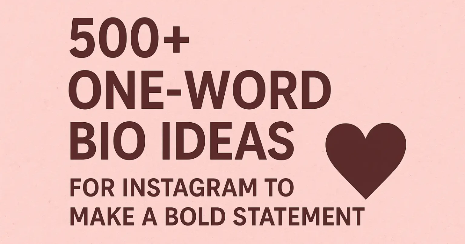 500+ One Word Bio Ideas for Instagram to Make a Bold Statement One Word Bio Ideas for Your Instagram Profile