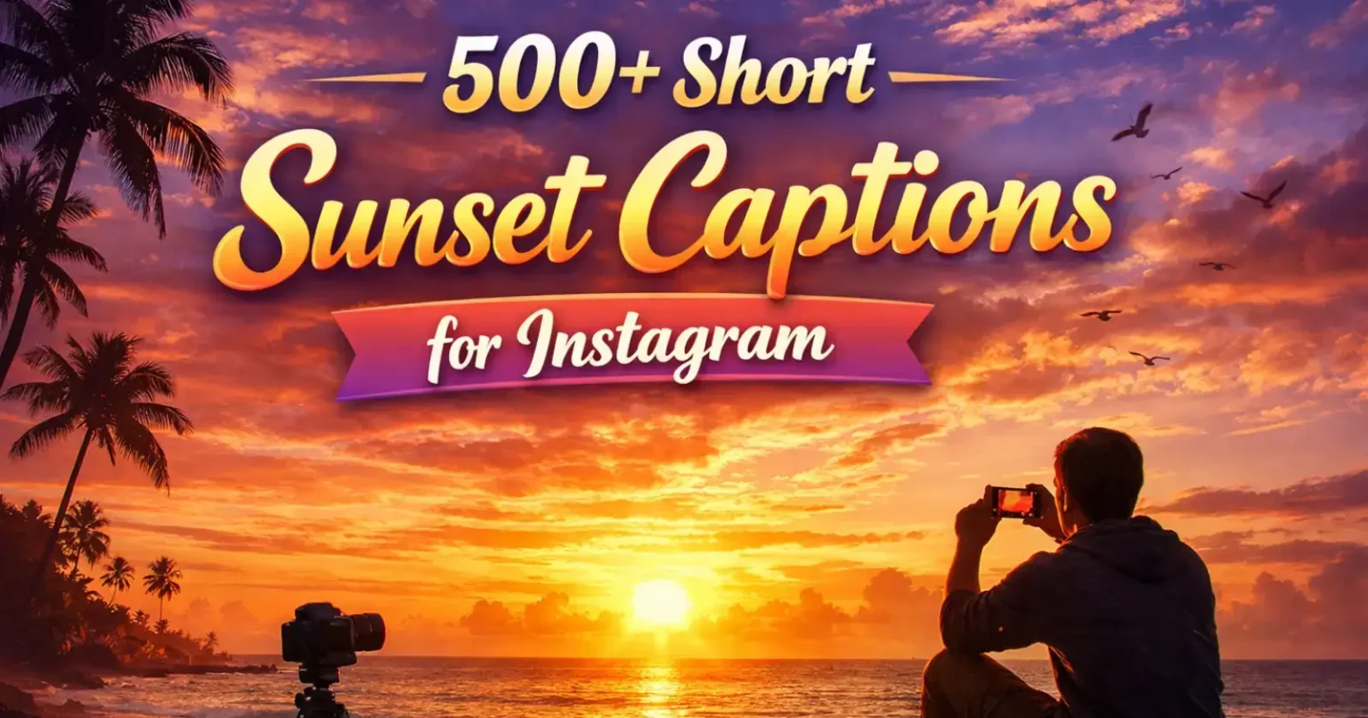 Short Sunset Captions for Instagram
