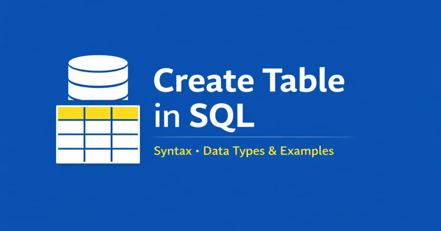 Create Table in SQL with Syntax, Data Types & Examples