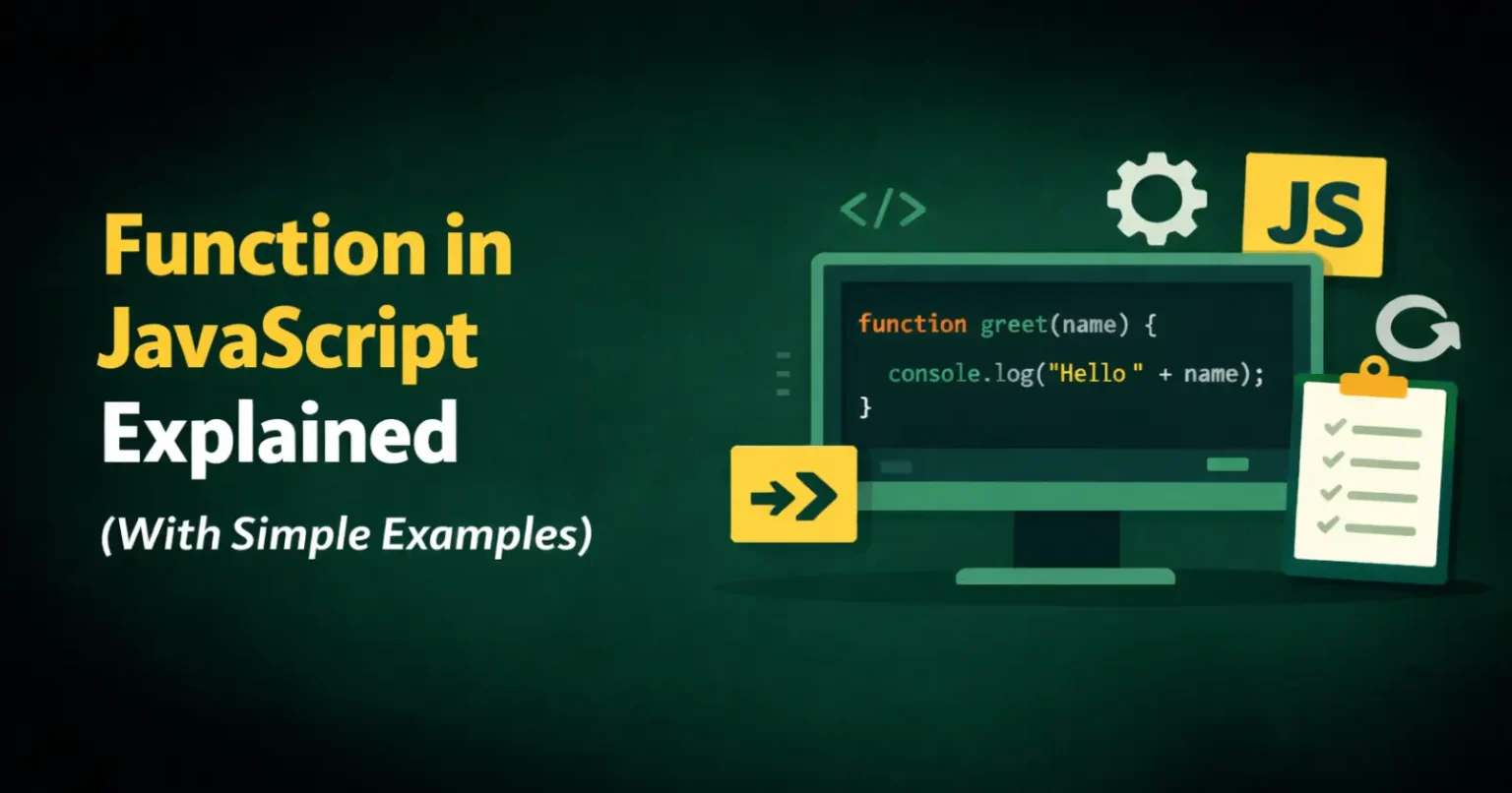 Function in JavaScript - Explained Step by Step (With Examples)