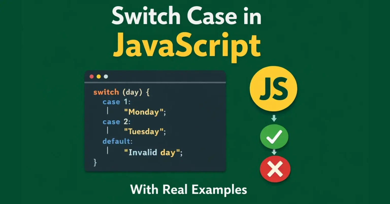 Switch Case in JavaScript Explained with Real Examples