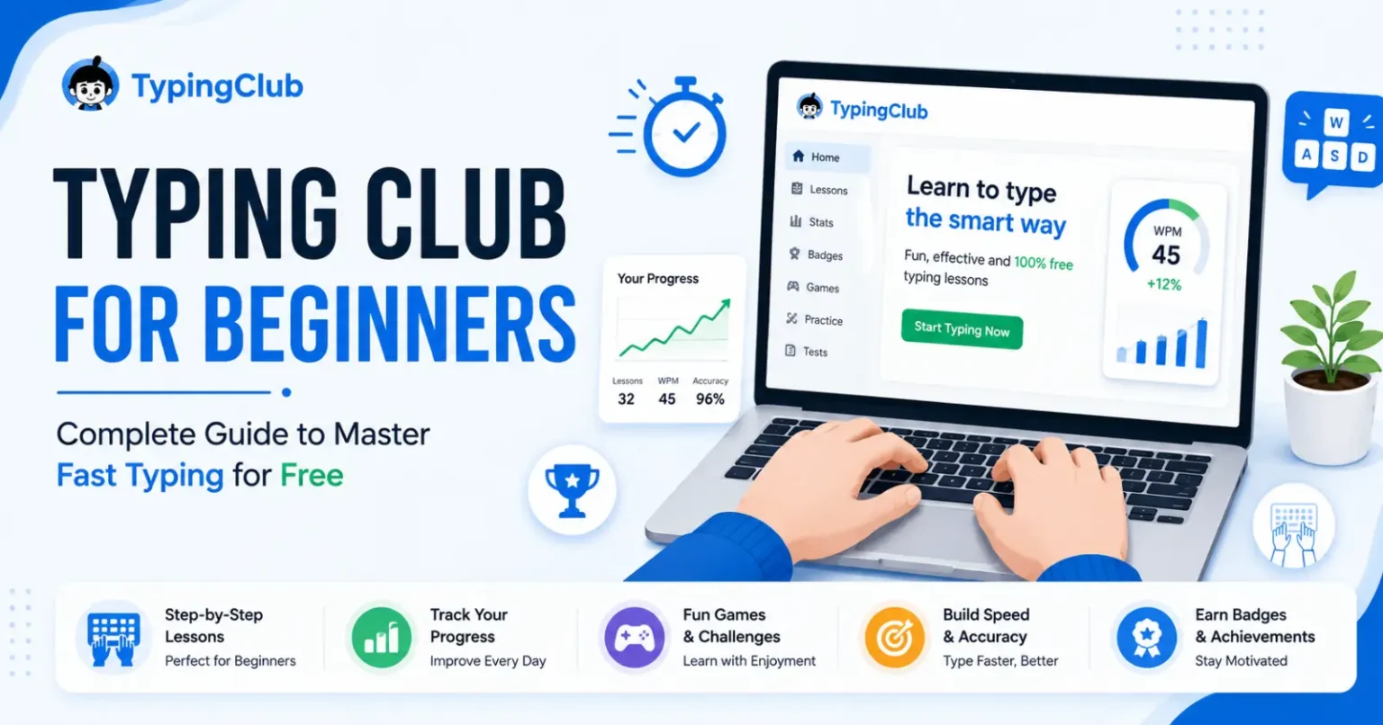 Typing Club for beginners complete guide to learn fast typing for free