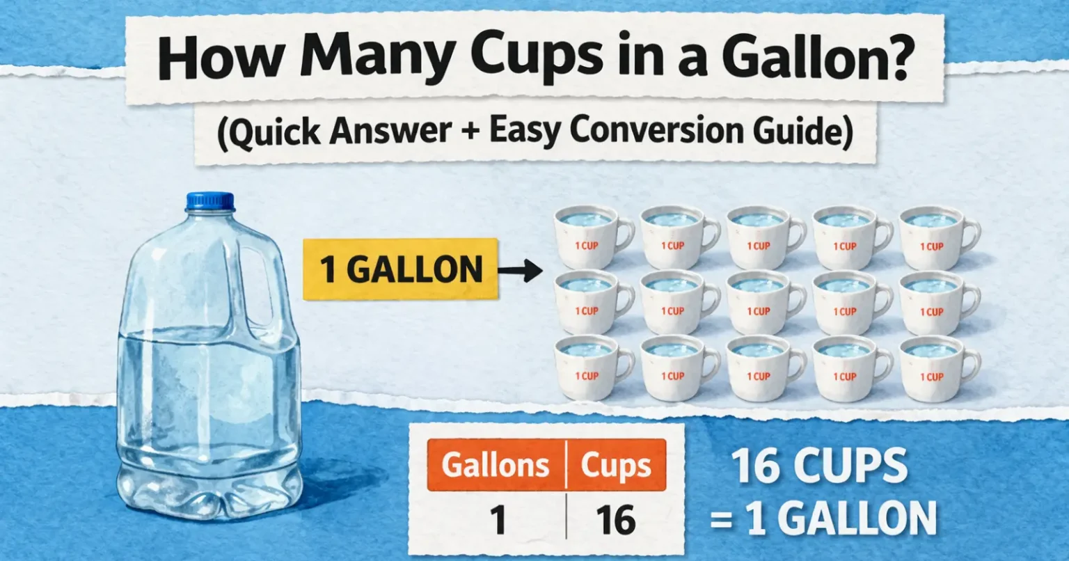 How Many Cups in a Gallon