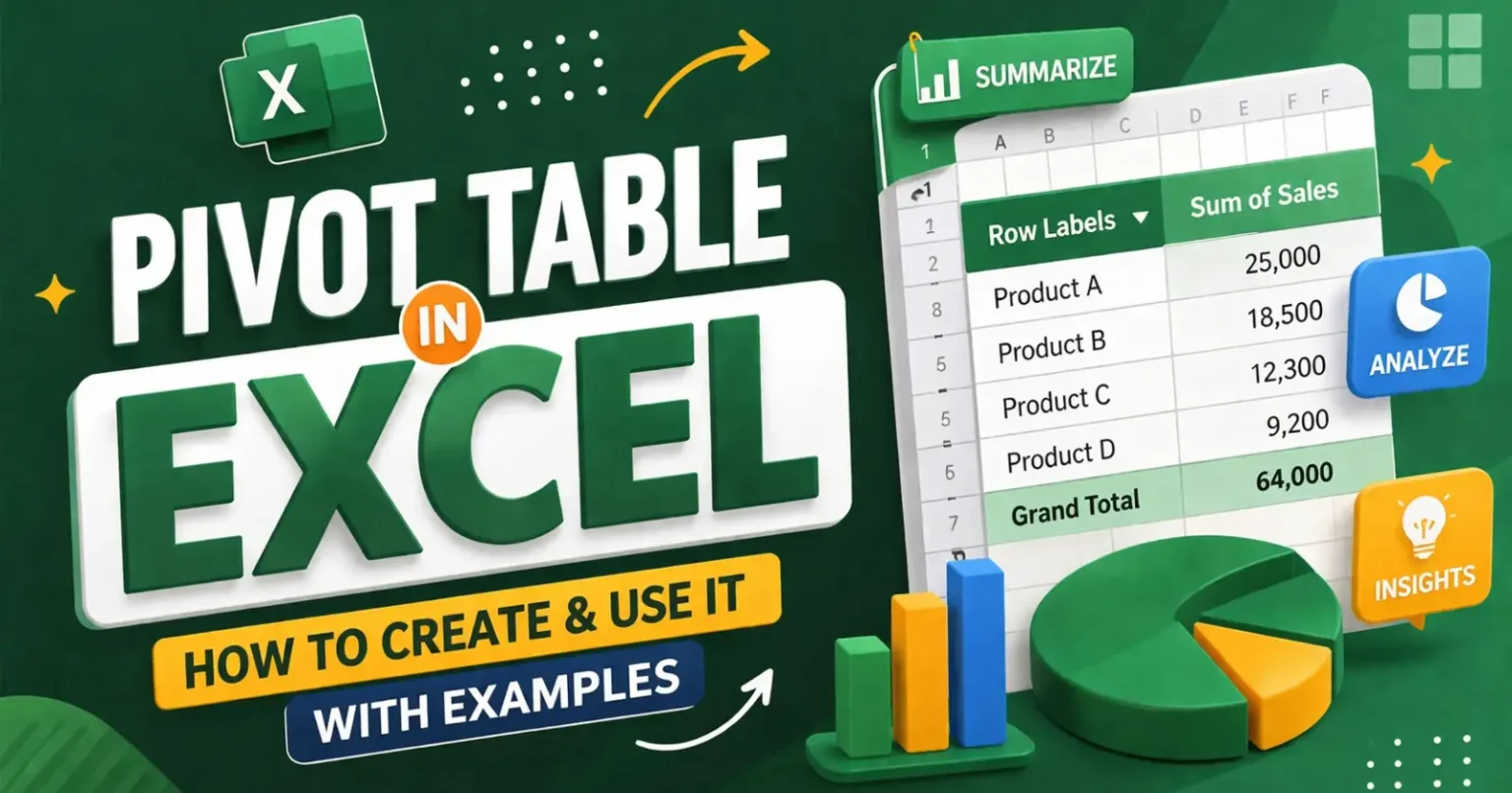 Pivot Table in Excel Banner