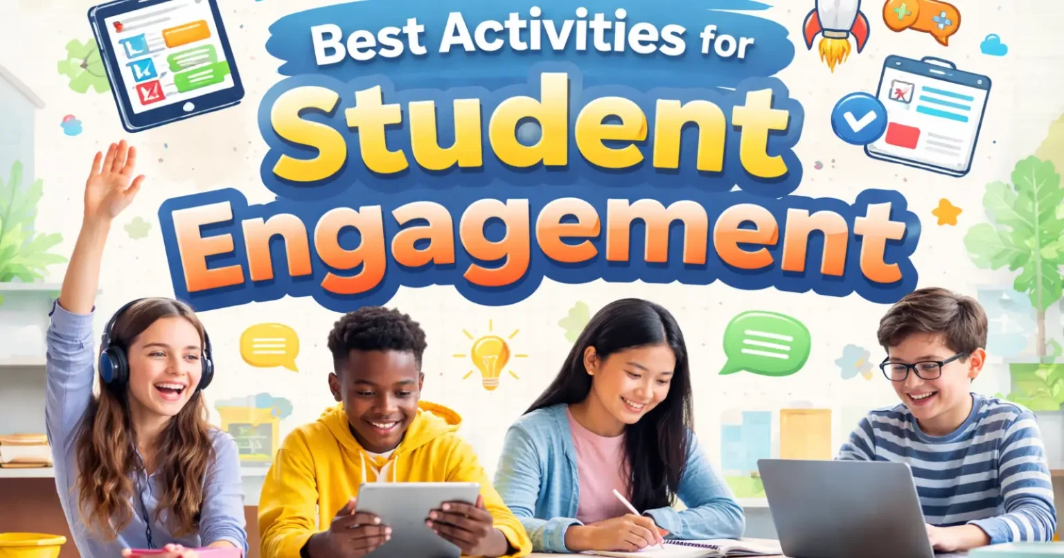 Best Activities for Student Engagement (And the Tools That Make Them Happen) Best activities for student engagement with interactive classroom tools and students learning collaboratively
