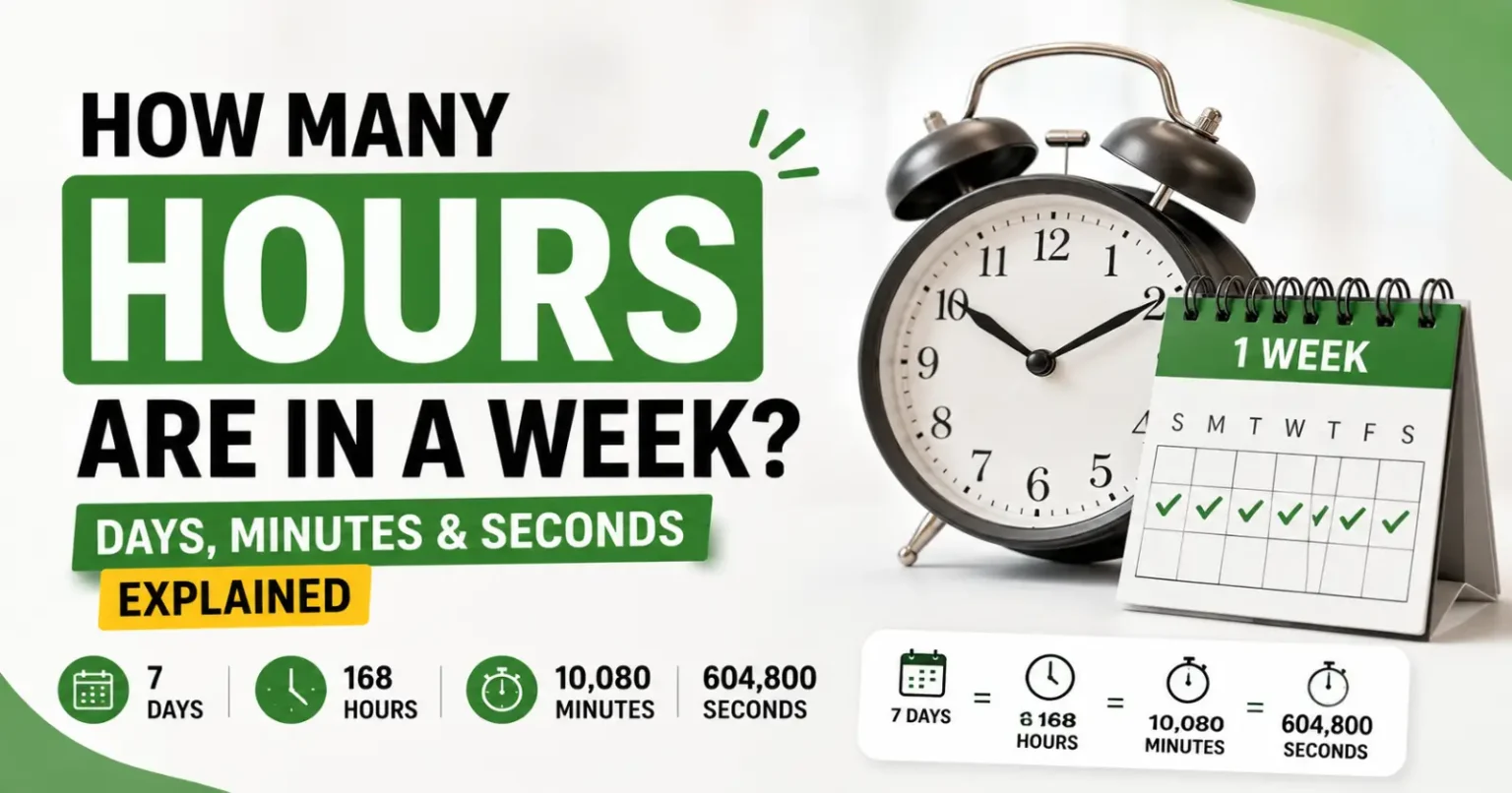 How many hours are in a week explained with days, minutes and seconds breakdown