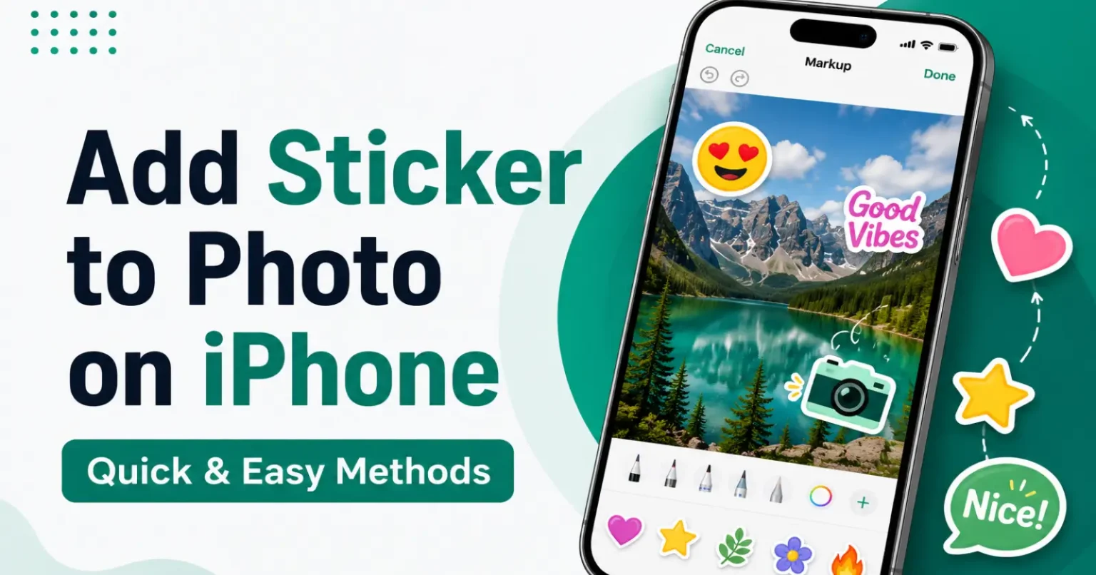Add sticker to photo on iPhone using built-in editing tools, custom stickers, and photo markup features.