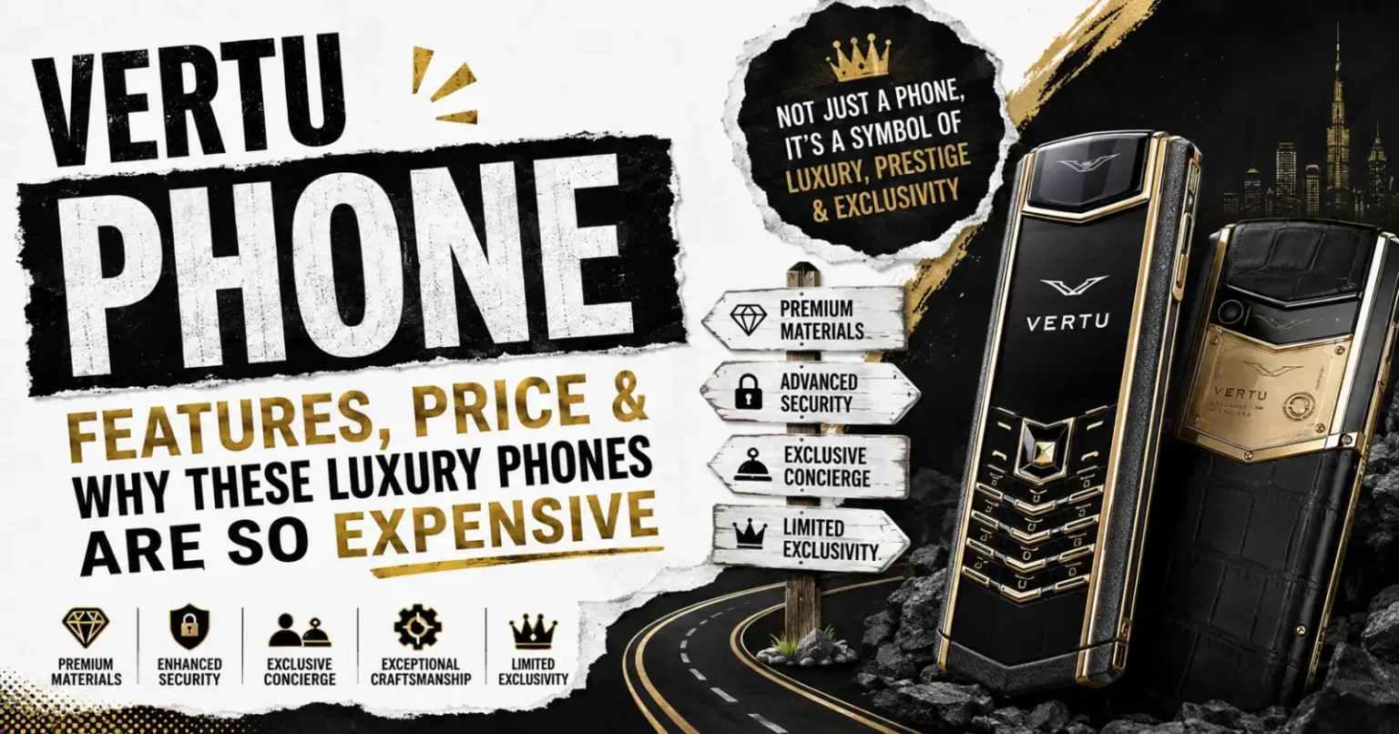 Vertu phone featuring luxury design, premium materials and exclusive features
